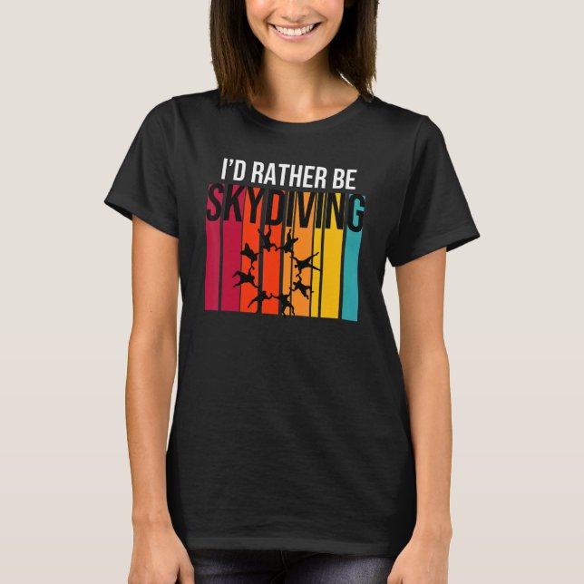 Jag skulle hellre vara Himlar Diving T Shirt (Framsida)