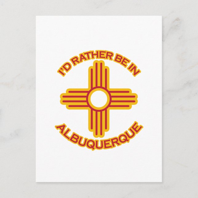 Jag skulle hellre vara i Albuquerque Vykort (Framsida)