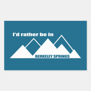 Jag skulle hellre vara i Berkeley Vår Mountain Rektangulärt Klistermärke