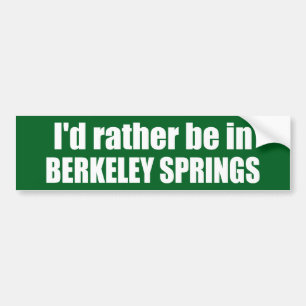 Jag skulle hellre vara i Berkeley Vår Väster Virgi Bildekal