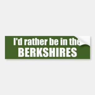 Jag skulle hellre vara i Berkshires Bildekal
