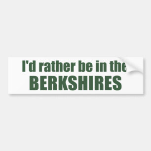Jag skulle hellre vara i Berkshires Bildekal