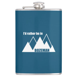 Jag skulle hellre vara i Bozeman Montana Mountain Fickplunta