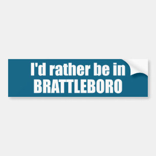 Jag skulle hellre vara i Brattleboro Vermont Bildekal