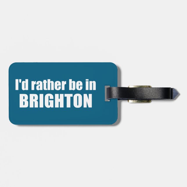 Jag skulle hellre vara i Brighton Utah Bagagebricka (Baksida Vågrät)