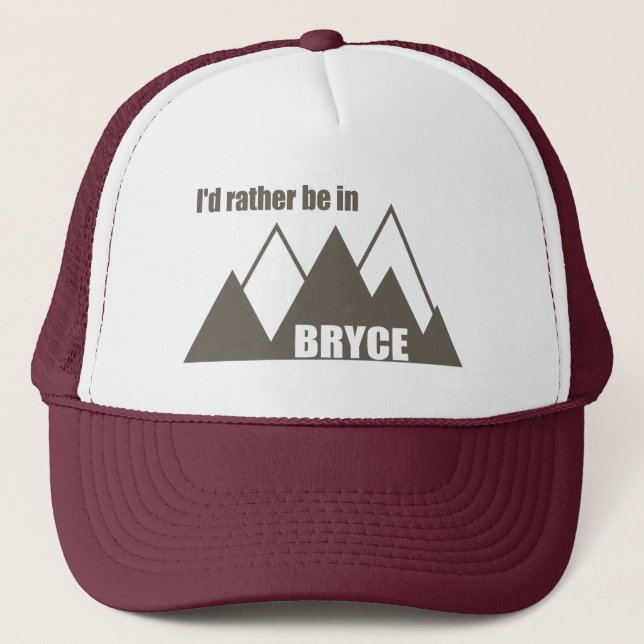 Jag skulle hellre vara i Bryce Canyon Mountain Keps (Framsida)