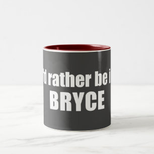 Jag skulle hellre vara i Bryce Canyons nationalpar Två-Tonad Mugg