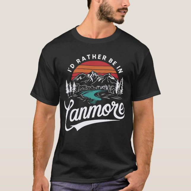 Jag skulle hellre vara i Canmore. Alberta T Shirt (Framsida)