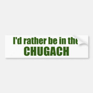 Jag skulle hellre vara i Chugach Bildekal