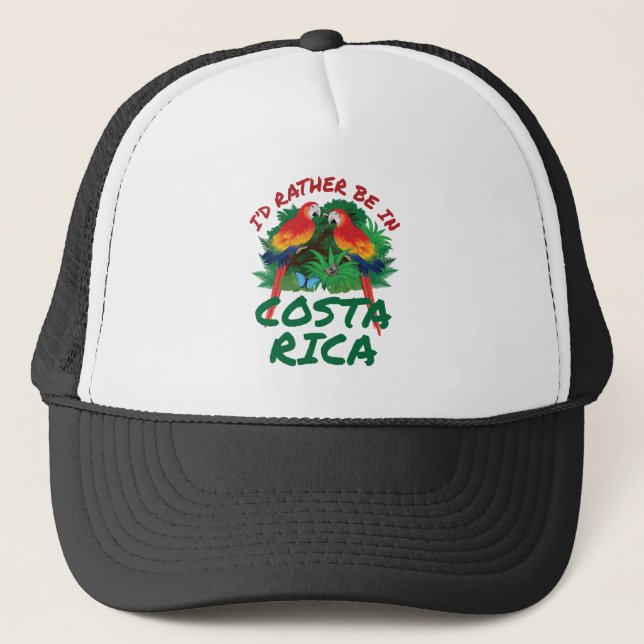 Jag skulle hellre vara i Costa Rica Vacation Souve Keps (Framsida)