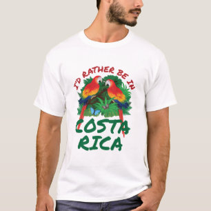 Jag skulle hellre vara i Costa Rica Vacation Souve T Shirt