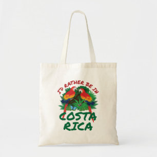 Jag skulle hellre vara i Costa Rica Vacation Souve Tygkasse