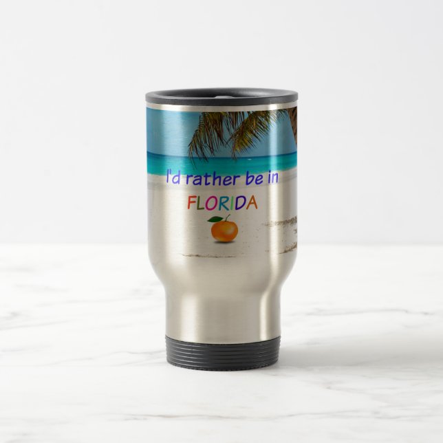 Jag skulle hellre vara i Florida 2-tonkaffe Mugg (Center)