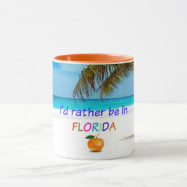 Jag skulle hellre vara i Florida 2-tonkaffe Mugg