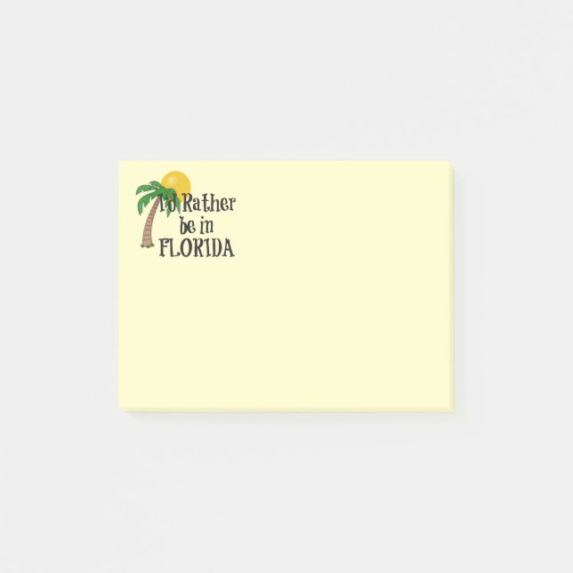 Jag skulle hellre vara i Florida Post-it Block (Framsida)