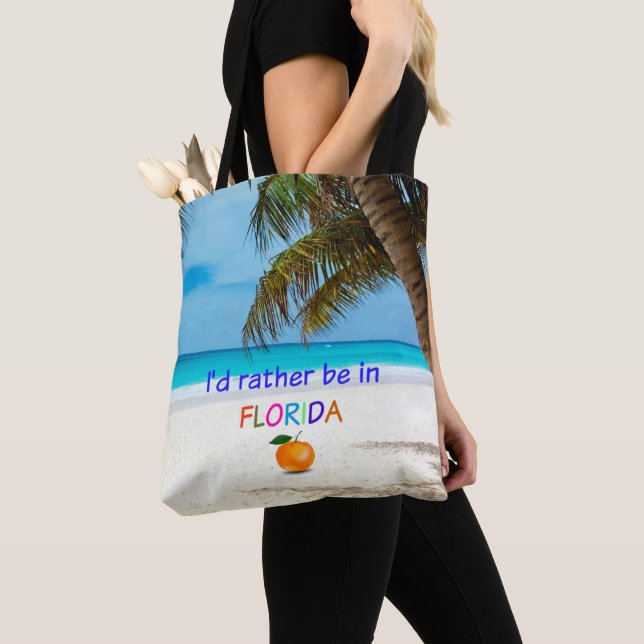 Jag skulle hellre vara i Florida. Tygkasse (Närbild)