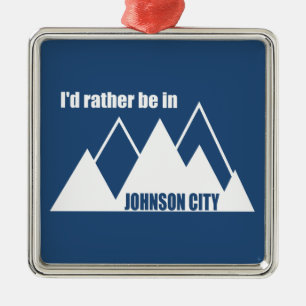 Jag skulle hellre vara i Johnson City Tennessee Mo Julgransprydnad Metall