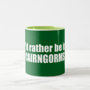 Jag skulle hellre vara i Kairngorms nationalpark Två-Tonad Mugg