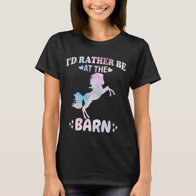 Jag skulle hellre vara i ladan   t shirt (Framsida)