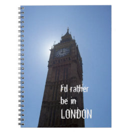 Jag skulle hellre vara i London Anteckningsbok Med Spiral