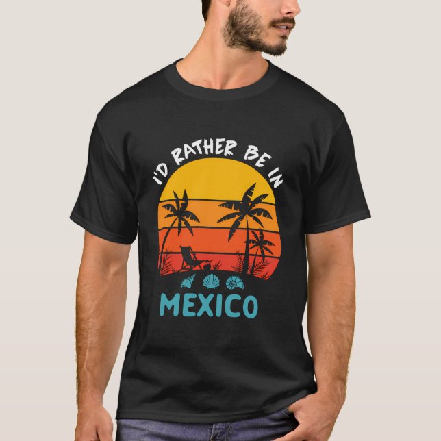 Jag skulle hellre vara i Mexiko Resa 2023 Family S T Shirt (Framsida)