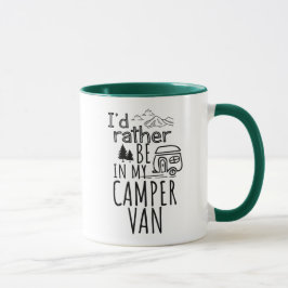 Jag skulle hellre vara i min Camper Van Coffee Mug Mugg
