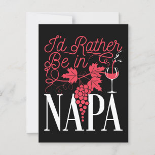 Jag skulle hellre vara i Napa Vykort