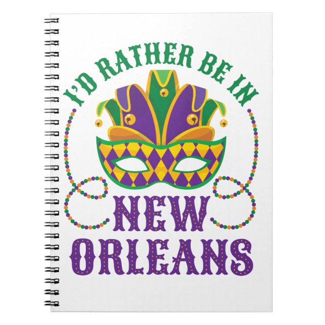 Jag skulle hellre vara i New Orleans Anteckningsbok (Framsidan)