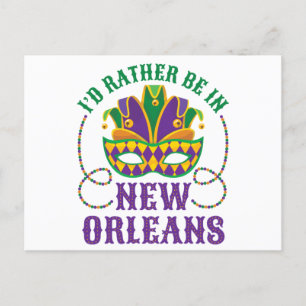Jag skulle hellre vara i New Orleans Vykort