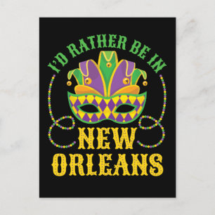 Jag skulle hellre vara i New Orleans Vykort