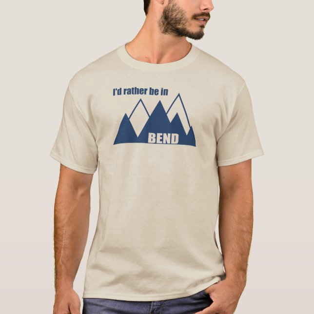 Jag skulle hellre vara i Oregonberget T Shirt (Framsida)