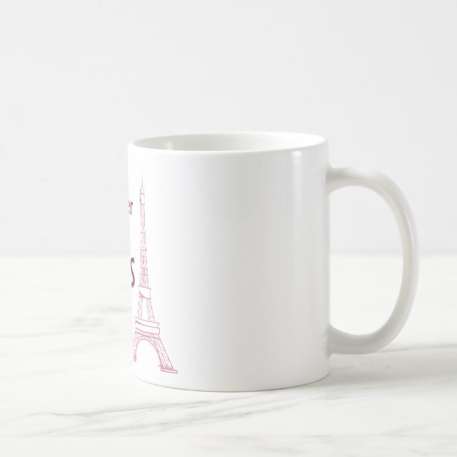 Jag skulle hellre vara i Paris Kaffemugg (Höger)