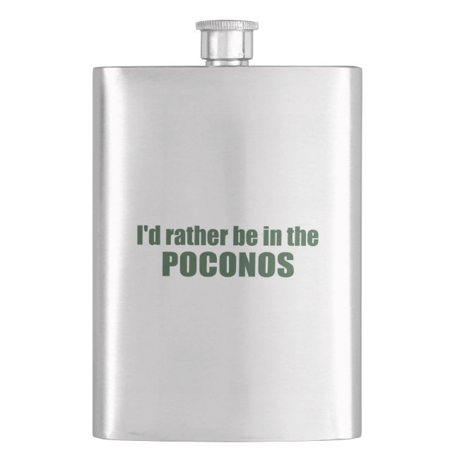 Jag skulle hellre vara i poconos fickplunta (Framsidan)