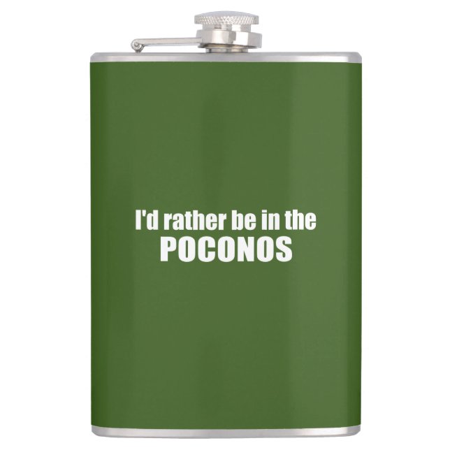 Jag skulle hellre vara i poconos fickplunta (Framsidan)