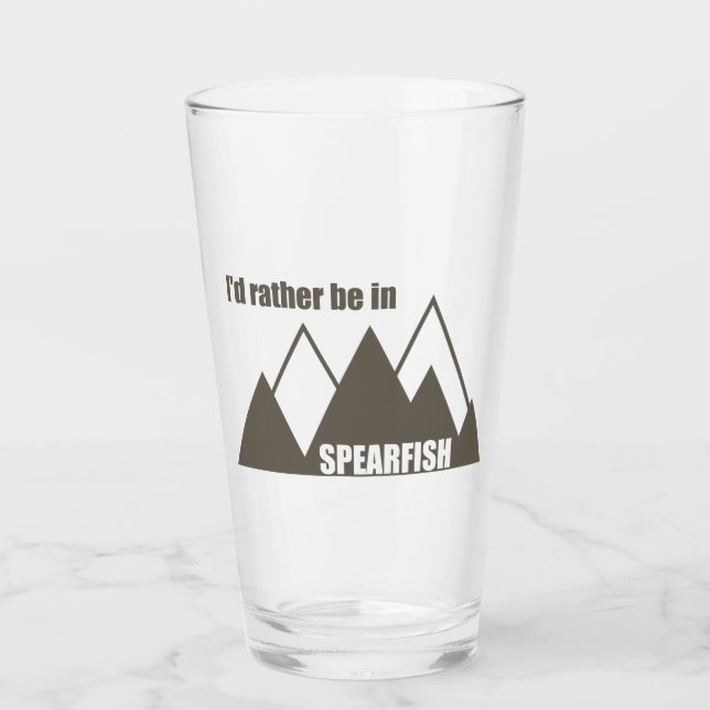 Jag skulle hellre vara i Spearfish South Dakota Mo Glaskopp (Framsida)