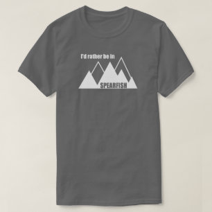 Jag skulle hellre vara i Spearfish South Dakota Mo T Shirt