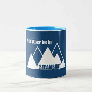 Jag skulle hellre vara i Steamboat Vår Colorado Mo Två-Tonad Mugg