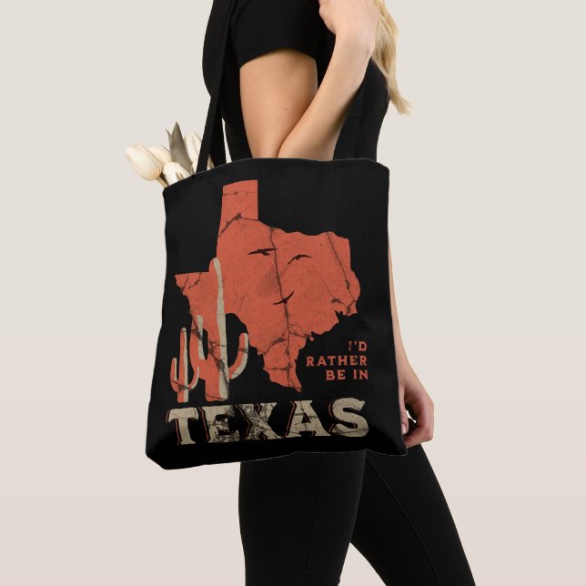 Jag skulle hellre vara i Texas – Western State Pri Tygkasse (Närbild)