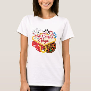Jag skulle hellre vara i Vegas Casino Spelare Gamb T Shirt