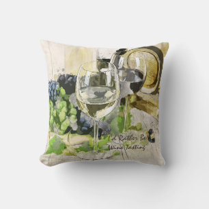 Jag skulle hellre vara i Vin. Vin Älskare Kudde