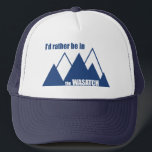 Jag skulle hellre vara i Wasatchbergen Keps<br><div class="desc">Utahs dramatiska Wasatch Mountain Range ligger stolt över dalarna till västern, skryter tusentals fot framträdande och innehåller det bästa skidåendet i Amerika!</div>