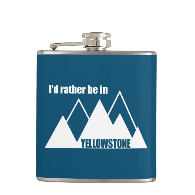 Jag skulle hellre vara i Yellowstone Mountain Fickplunta (Framsidan)