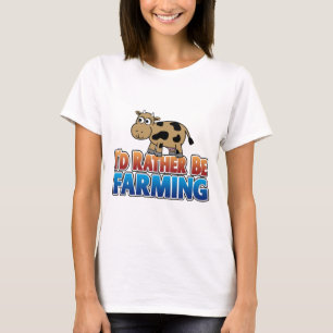 Jag skulle hellre vara jordbrukare! (virtuellt jor t-shirt