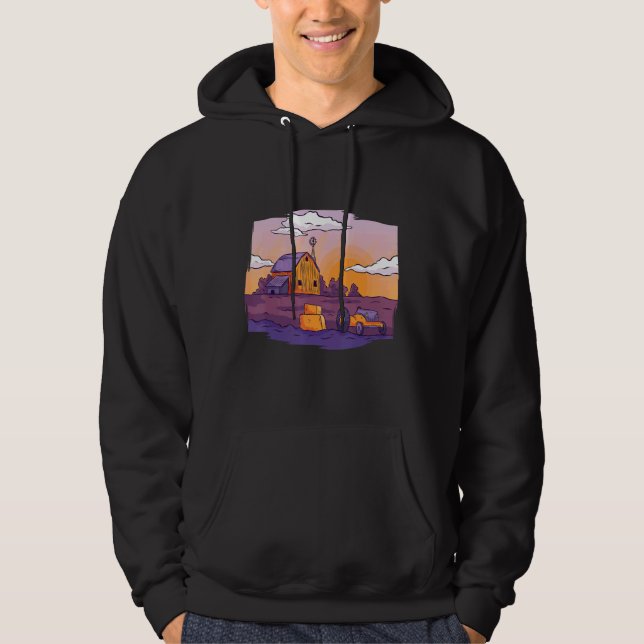 Jag skulle hellre vara jordbrukstraktor hoodie (Framsida)