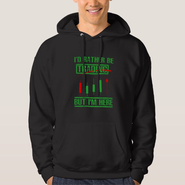 Jag skulle hellre vara med och handla... hoodie (Framsida)