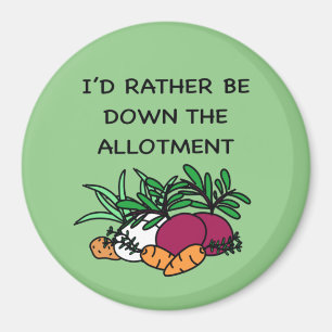Jag skulle hellre vara nere på Gardener GYO-Roligt Magnet