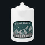 Jag skulle hellre vara ovanför Treeline<br><div class="desc">Bergarna är magiska och de är mest magiska över treman där man kan se för evigt. Den här eleganten är ett myungallandskap med stjärnor och måne och är en vacker kombination av mörk teal färg.</div>