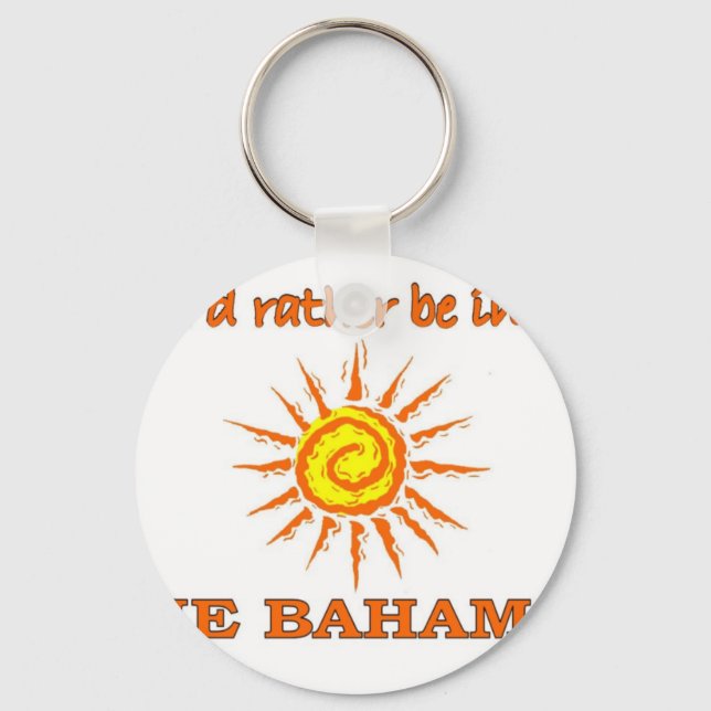 Jag skulle hellre vara på Bahamas Nyckelring (Framsida)