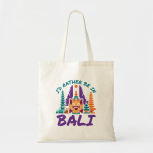 Jag skulle hellre vara på Bali Indonesia Vacation Tygkasse