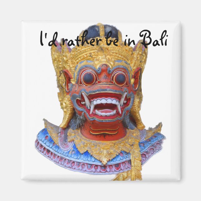 Jag skulle hellre vara på Bali Magnet (Framsidan)